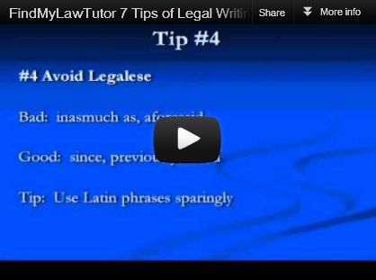 FindMyLawTutor 7 Tips of Legal Writing with Stacey Montgomery